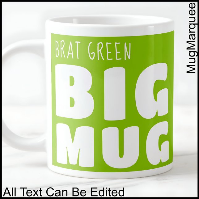 Nom personnalisé Big Mug Brat Green C24 Drôle nouv (Créateur téléchargé)