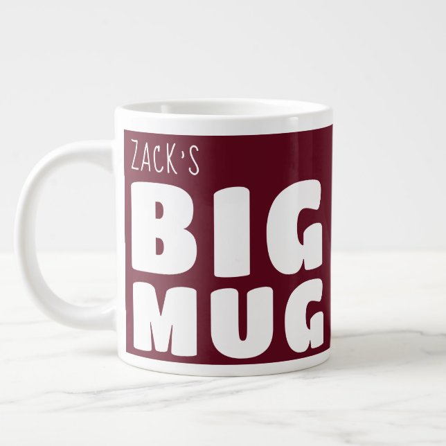 Nom personnalisé Big Mug Maroon C31 Grosse nouveau (Gauche)