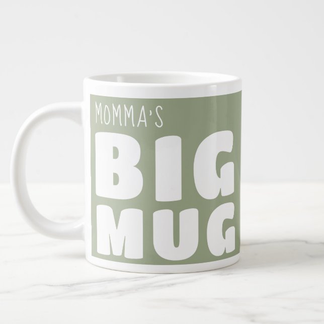 Nom personnalisé Big Mug Pale Green C22 Funny Nove (Gauche)