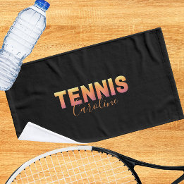 Nom personnalisé Black Tennis Player serviette mai