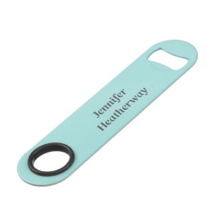 Nom personnalisé bleu aqua minimaliste