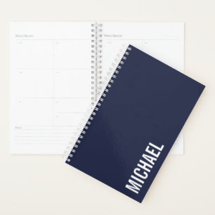 Nom personnalisé bleu marine moderne minimaliste