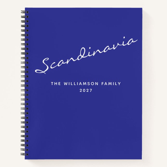 Nom personnalisé Blue Destination Travel Journal (Devant)