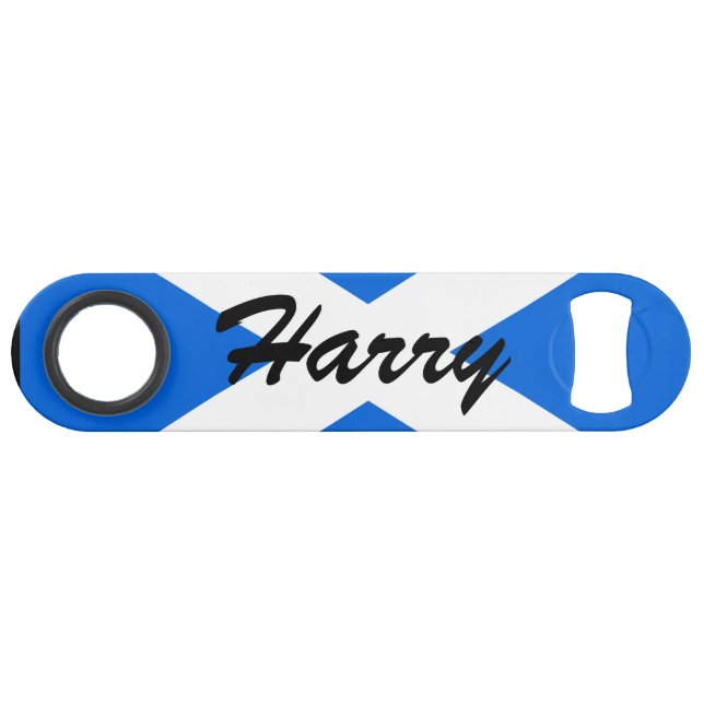 Nom personnalisé Bocal drapeau écossais (Devant (Horizontal))