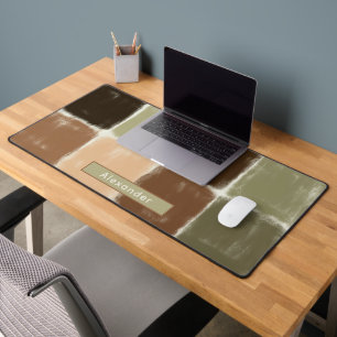 Nom personnalisé Boho Sage Green Terracotta Deskma