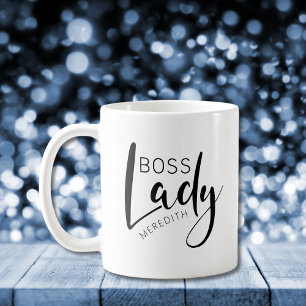 Nom personnalisé Boss Lady Logo Café Mug