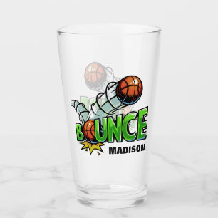 Nom personnalisé BOUNCE Basket-ball pinte verre