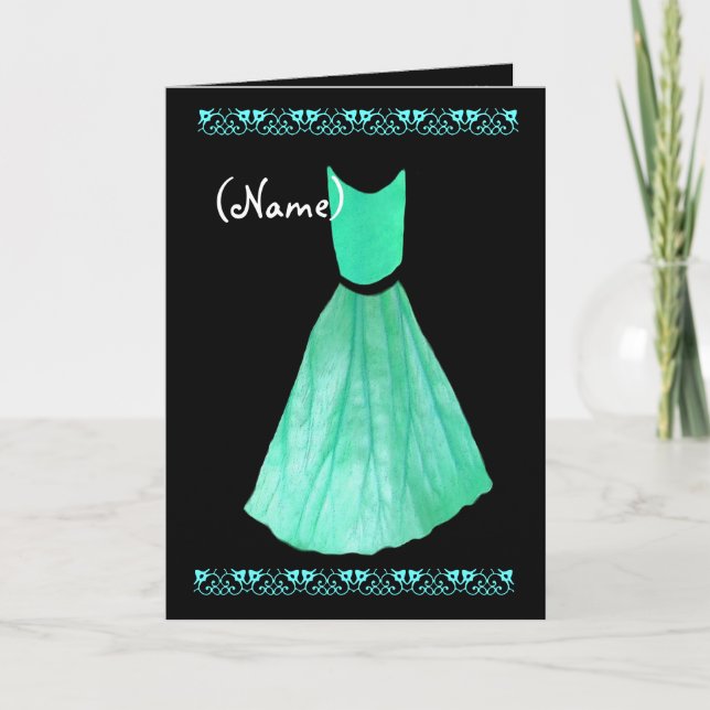 NOM PERSONNALISÉ Bridesmaid Invitation MINT GREEN  (Devant)