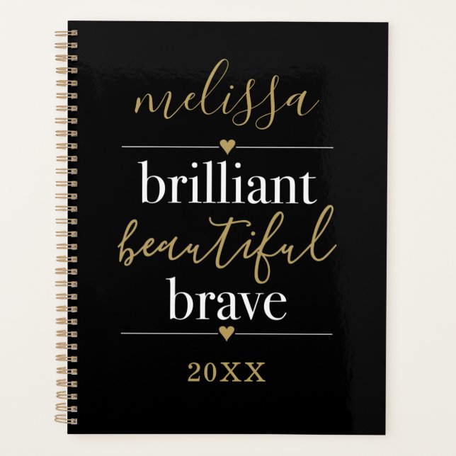 Nom personnalisé Brillant Belle Brave 2023 (Devant)