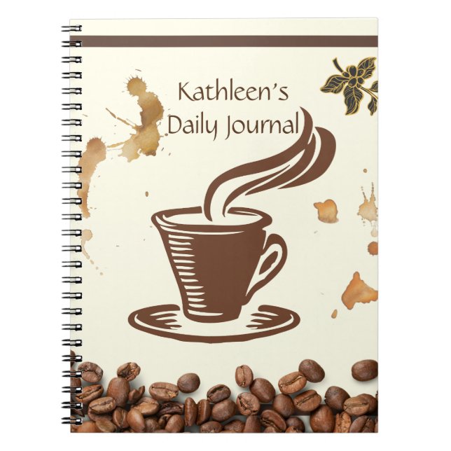 Nom personnalisé Café Journal quotidien (Devant)
