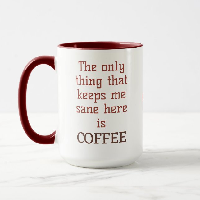 Nom personnalisé café sanity tasses (Gauche)
