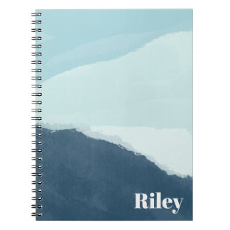 Nom personnalisé, Carnet d'aquarelle bleu