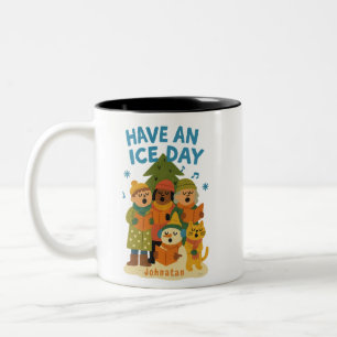 Nom personnalisé Caroleurs de Noël Mug Avoir une j