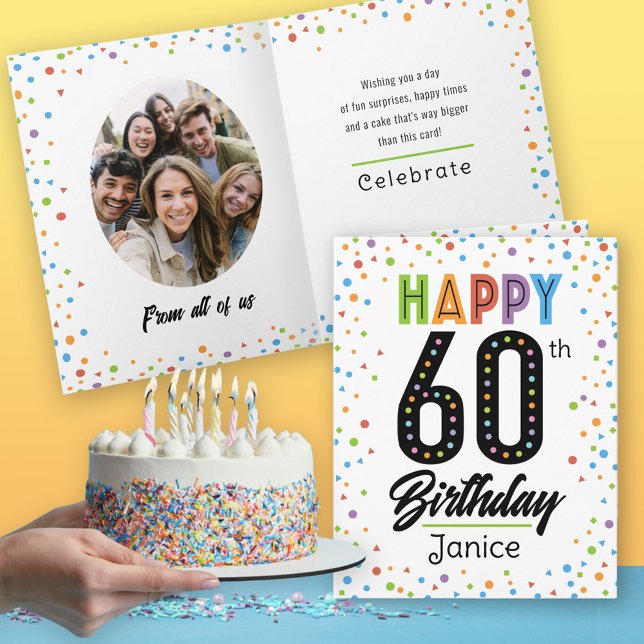 Nom personnalisé Carte d'anniversaire 60e (Créateur téléchargé)
