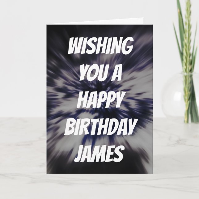 Nom personnalisé Carte d'anniversaire d'explosion  (Devant)