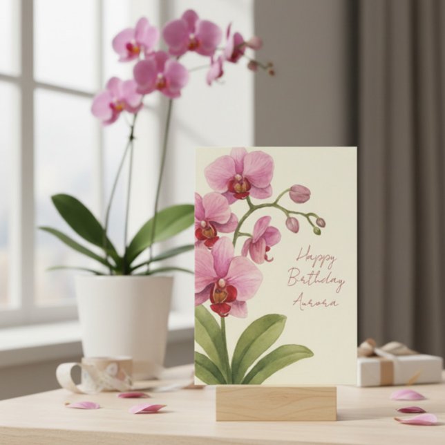 Nom personnalisé Carte d'anniversaire Vintage Aqua (Créateur téléchargé)