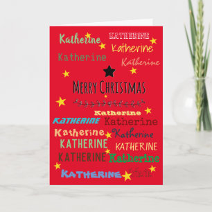 Nom personnalisé Carte de Noël