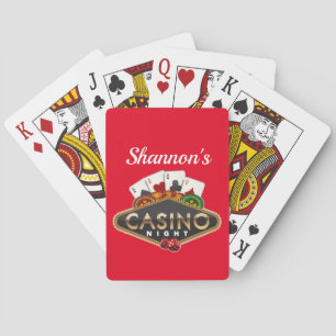 Nom Personnalisé Casino Cartes de jeu de nuit