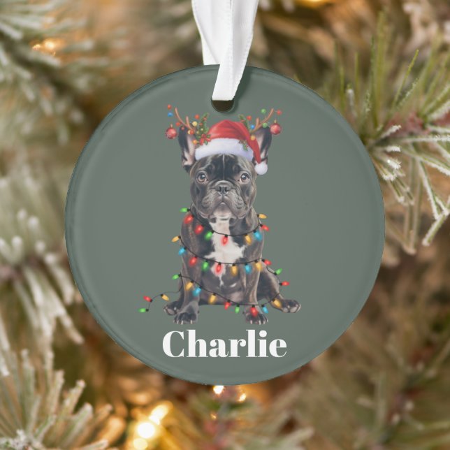 Nom personnalisé Chien de taule français de Noël (Arbre)