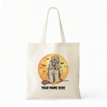 Nom personnalisé Chien Sorcière Halloween sac cade