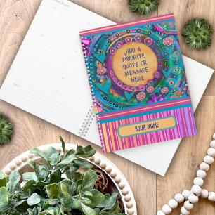 Nom personnalisé Citation Plutôt rose floral Bande