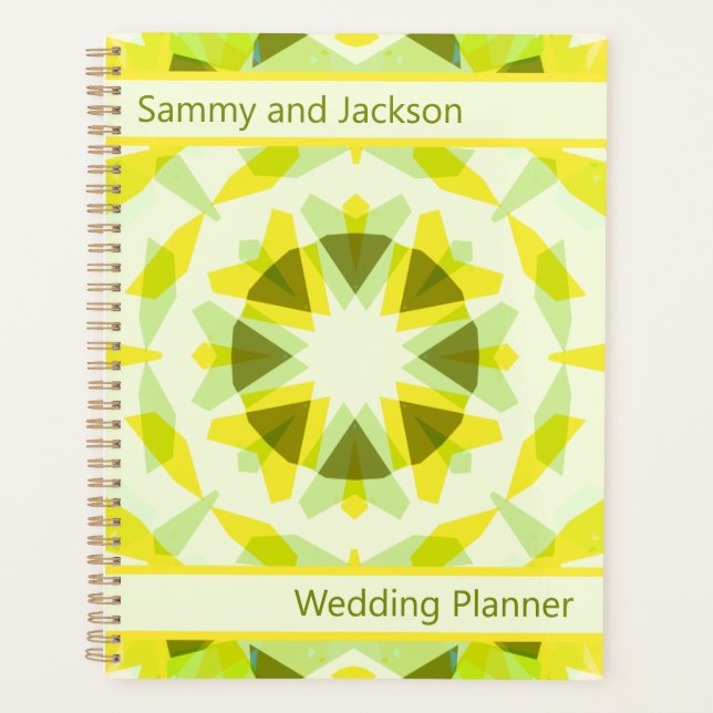 Nom personnalisé Citron Vert Jaune Étoile Mariage (Devant)