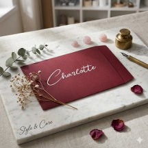 Nom personnalisé Classique Marron Élégant Design