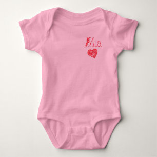 Nom personnalisé & Cœur – Body en tricot personnal