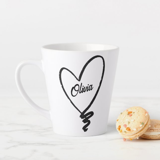 NOM PERSONNALISÉ COEUR MUG (En situation)