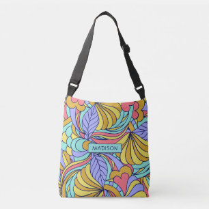 Nom personnalisé Colorful Doodles sacs