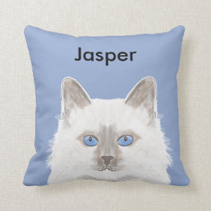 Nom personnalisé Coussin de chats blancs - Don de 