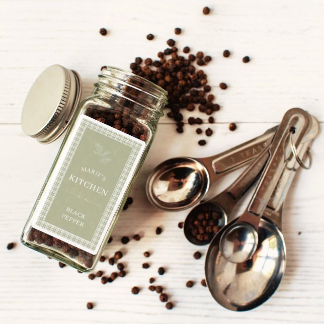 Nom personnalisé Cuisine Épices Étiquettes de boca (Créateur téléchargé)