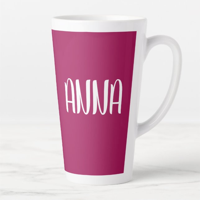 NOM PERSONNALISÉ CUSTOM LATTE CAFÉ MUG (Droite)
