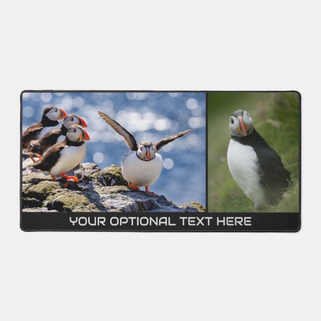 Nom personnalisé Cute Puffins (Recto)