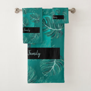 Nom personnalisé de feuilles de palmier tropical m