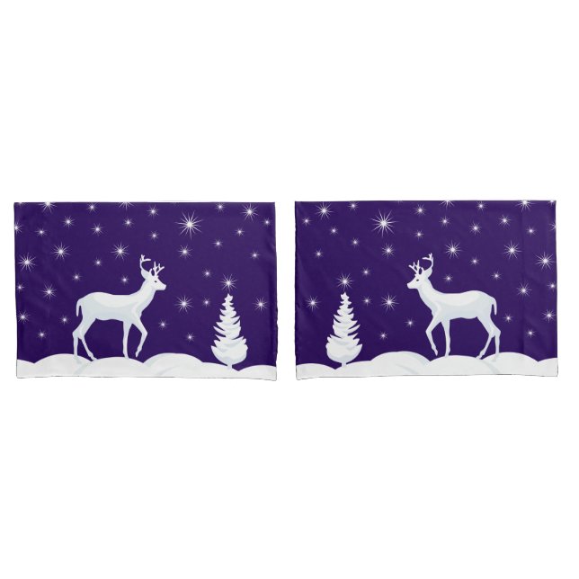 Nom personnalisé de Noël Paire de taies d'oreiller (devant-Set)