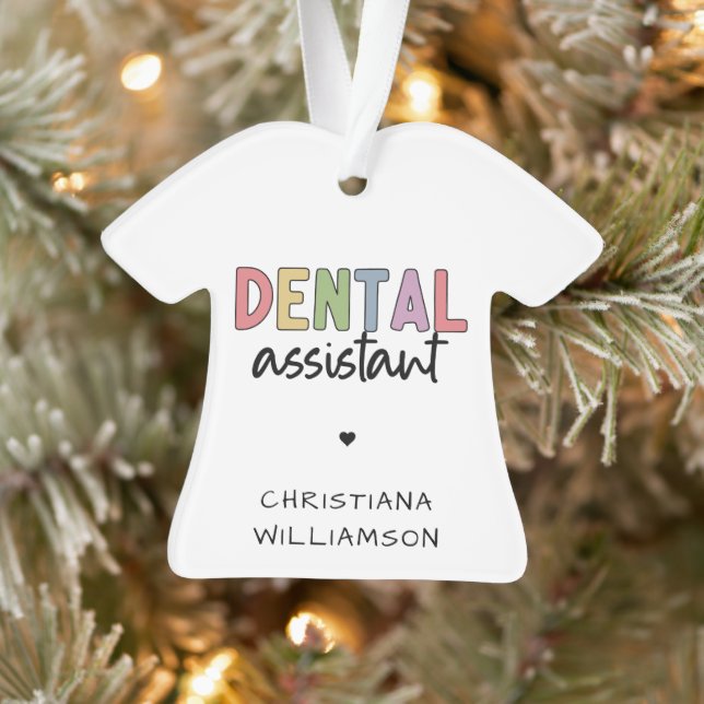 Nom personnalisé Dental Assistant Cadeau (Arbre)