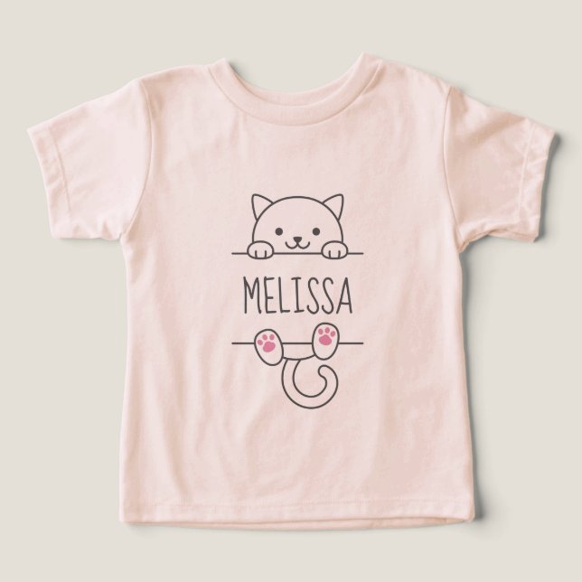 Nom personnalisé du chat blanc (Design Recto)