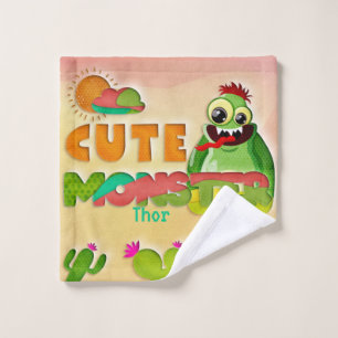 Nom personnalisé du monstre vert mignon