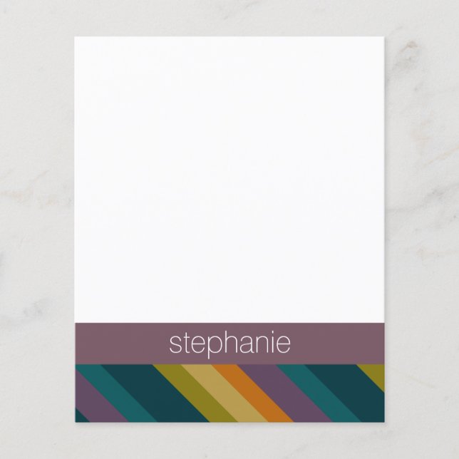 Nom personnalisé du Motif rayé d'automne chaud (Devant)