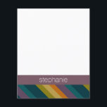 Nom personnalisé du Motif rayé d'automne chaud<br><div class="desc">Un design géométrique avec des couleurs chaudes,  des couleurs automnales et une zone pour les monogrammes ou les noms. Si vous devez ajuster l'illustration ou modifier la police,  vous pouvez cliquer sur la zone personnaliser. Cela vous mènera à l'outil de conception où vous pouvez effectuer de nombreux changements.</div>