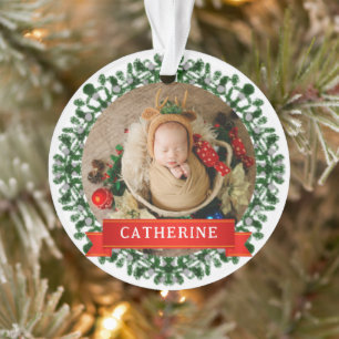Nom personnalisé du premier Noël du bébé