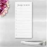 Nom personnalisé du script élégant Liste de tâches<br><div class="desc">Ajoutez un nom et créez facilement votre bloc-notes personnalisé. Cliquez sur CUSTOMISER PLUS LOIN pour modifier la couleur arrière - plan ou la couleur du texte. Vous pouvez TRANSFÉRER ce DESIGN sur d'autres produits Zazzle et l'ajuster à la plupart des articles Zazzle. Les conceptions Studio standard sont faites dans des...</div>