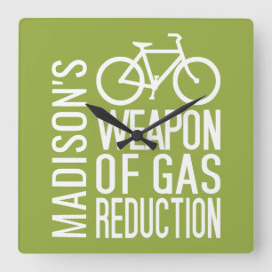 Nom personnalisé du vélo et horloge murale coule