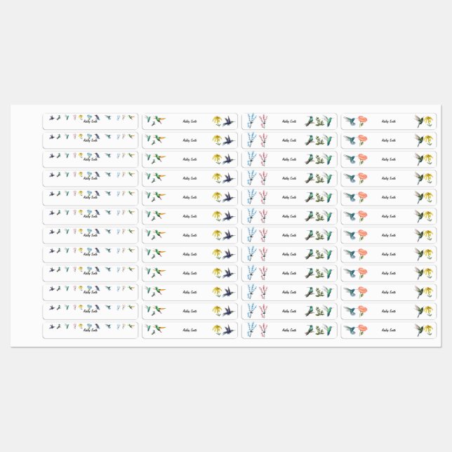Nom personnalisé École Étiquettes imperméables (Feuille)