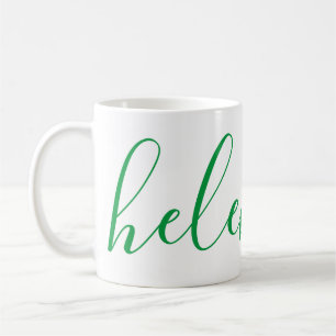Nom personnalisé élégant Kelly Green Mug personnal