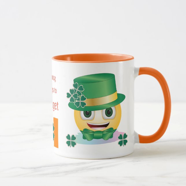 Nom personnalisé Emoji irlandais avec Mug Casquett (Droite)