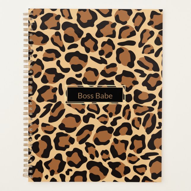 Nom personnalisé Empreinte de léopard Motif transp (Devant)