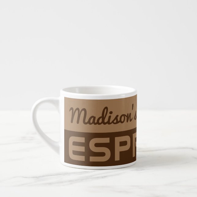 Nom personnalisé Espresso mug (Gauche)