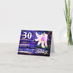 Nom personnalisé et âge Bonne carte d'anniversaire